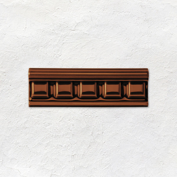 Teapot Brown Dentil Moulding Ceramic Wall Tile 152x50mm