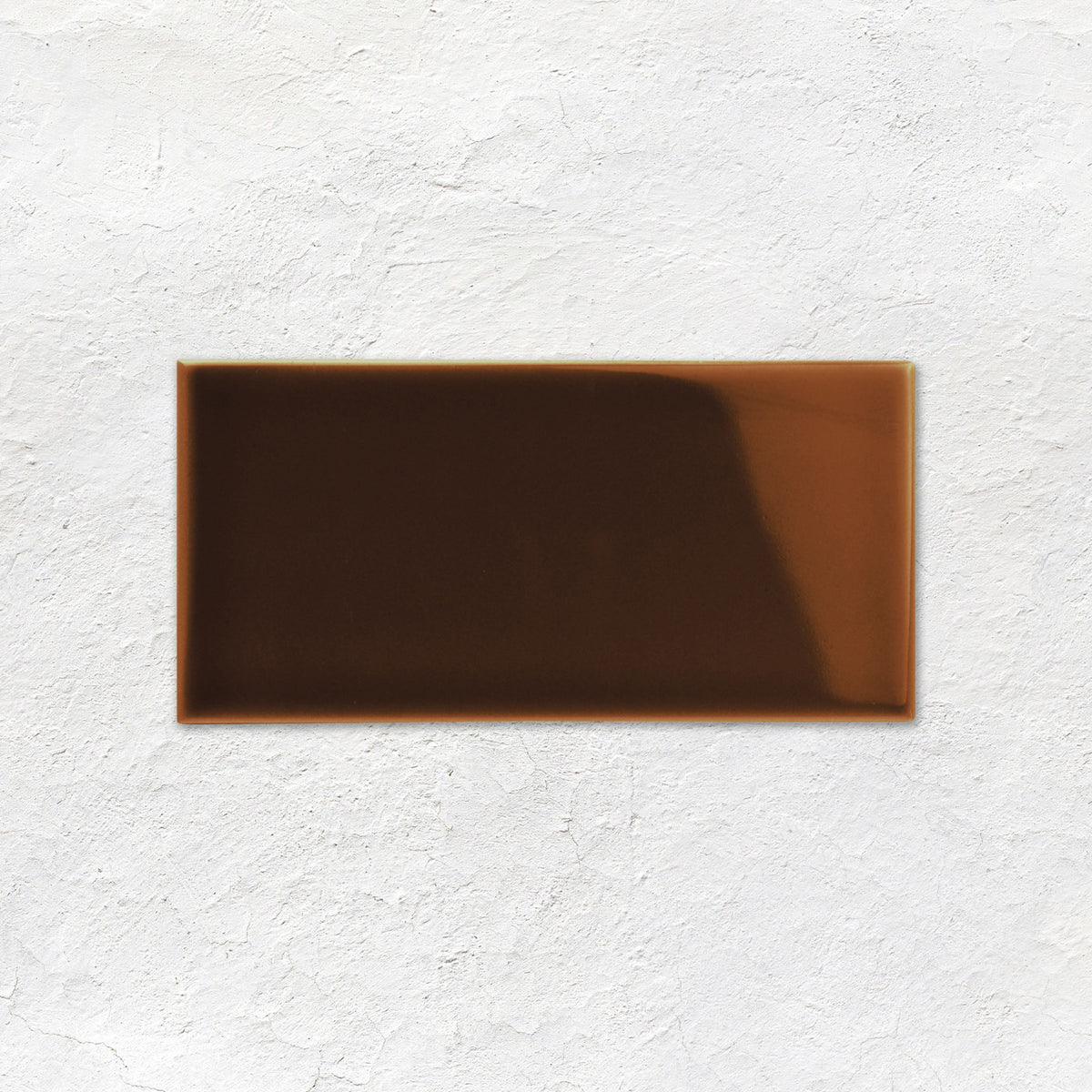 Teapot Brown Half Tile 152x76mm - Ceramic - Gloss