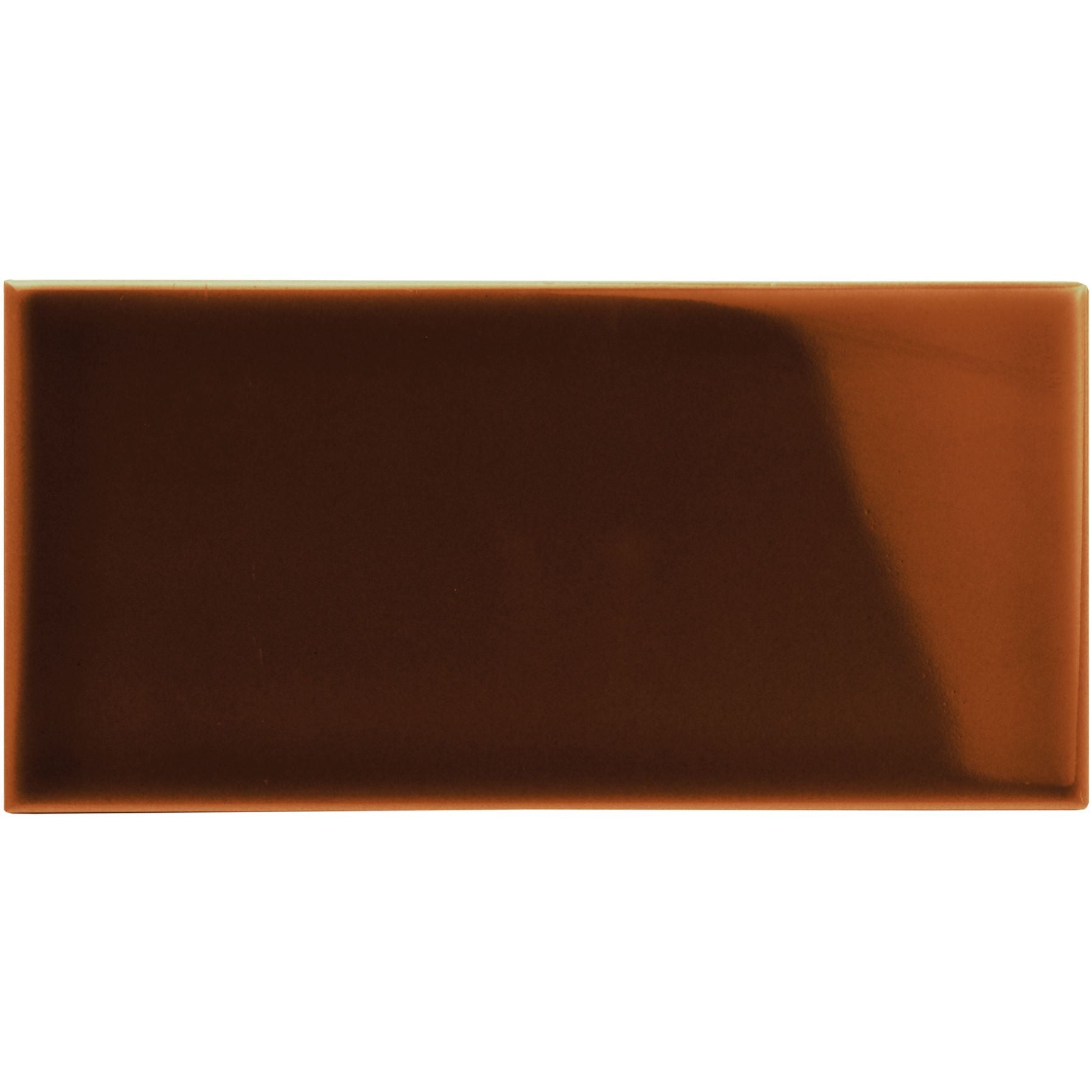 Teapot Brown Half Tile 152x76mm