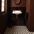 Teapot Brown Large Brick Ceramic Wall Tile 228x75mm