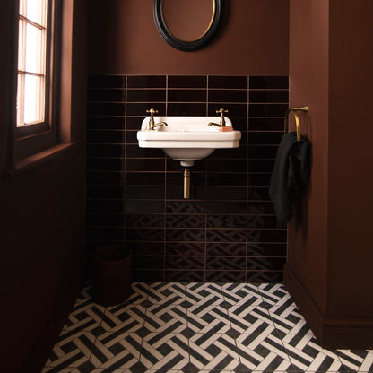 Teapot Brown Large Brick Ceramic Wall Tile 228x75mm