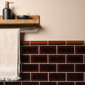 Teapot Brown Metro Bevelled Tile 150x75mm