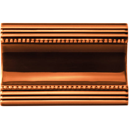 Teapot Brown Plain Cornice Ceramic Wall Tile 152x75mm