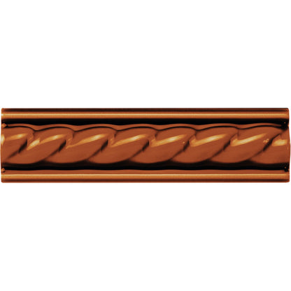 Teapot Brown Rope Moulding Ceramic Wall Tile 152x40mm