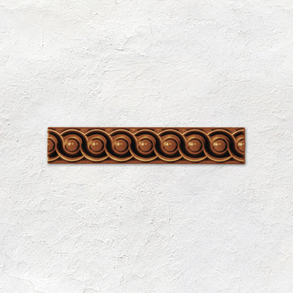 Teapot Brown Scroll Moulding Ceramic Wall Tile 152x29mm