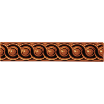 Teapot Brown Scroll Moulding Ceramic Wall Tile 152x29mm
