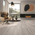 Marmor Antica Gris 30 x 60cm matt marble-effect porcelain tile room setting