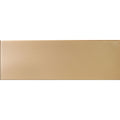 A sleek rectangular gold-toned metal tile with a subtle textured finish from the titania metallica collection