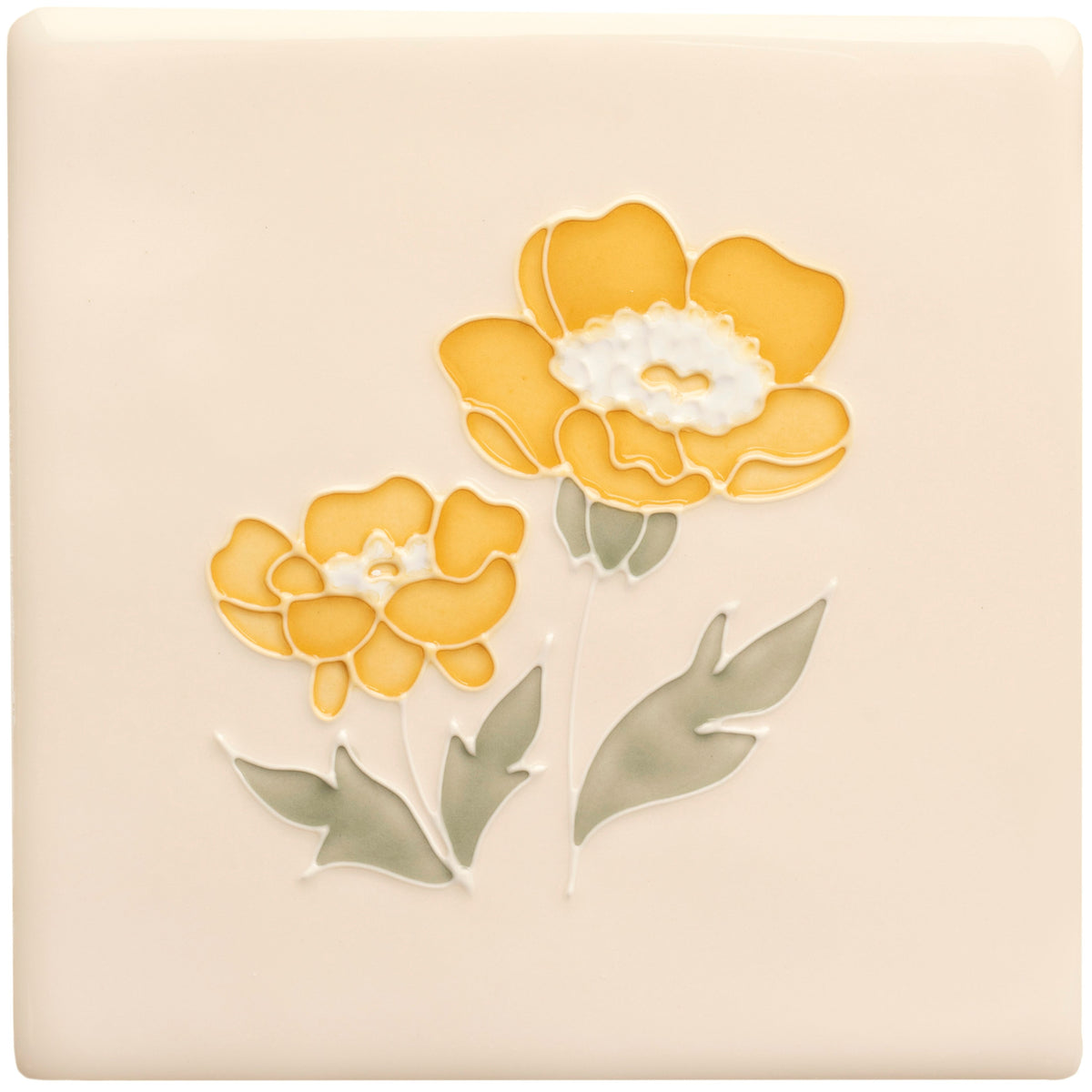 Tubelined Floral Collection Buttercup - Hyperion Tiles