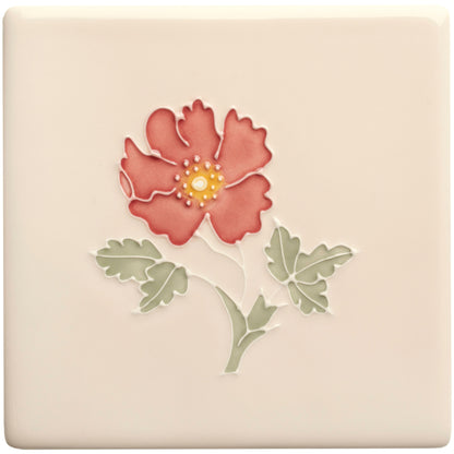 Tubelined Floral Collection Dog Rose Wall Tile – thumbnail 4