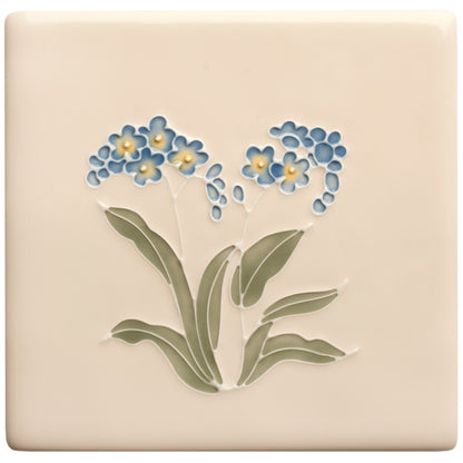 Tubelined Floral Collection Forget-Me-Not Wall Tile – thumbnail 4