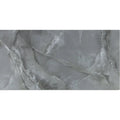 Tunis Dark Grey Polished 60 x 120cm porcelain marble effect tile face