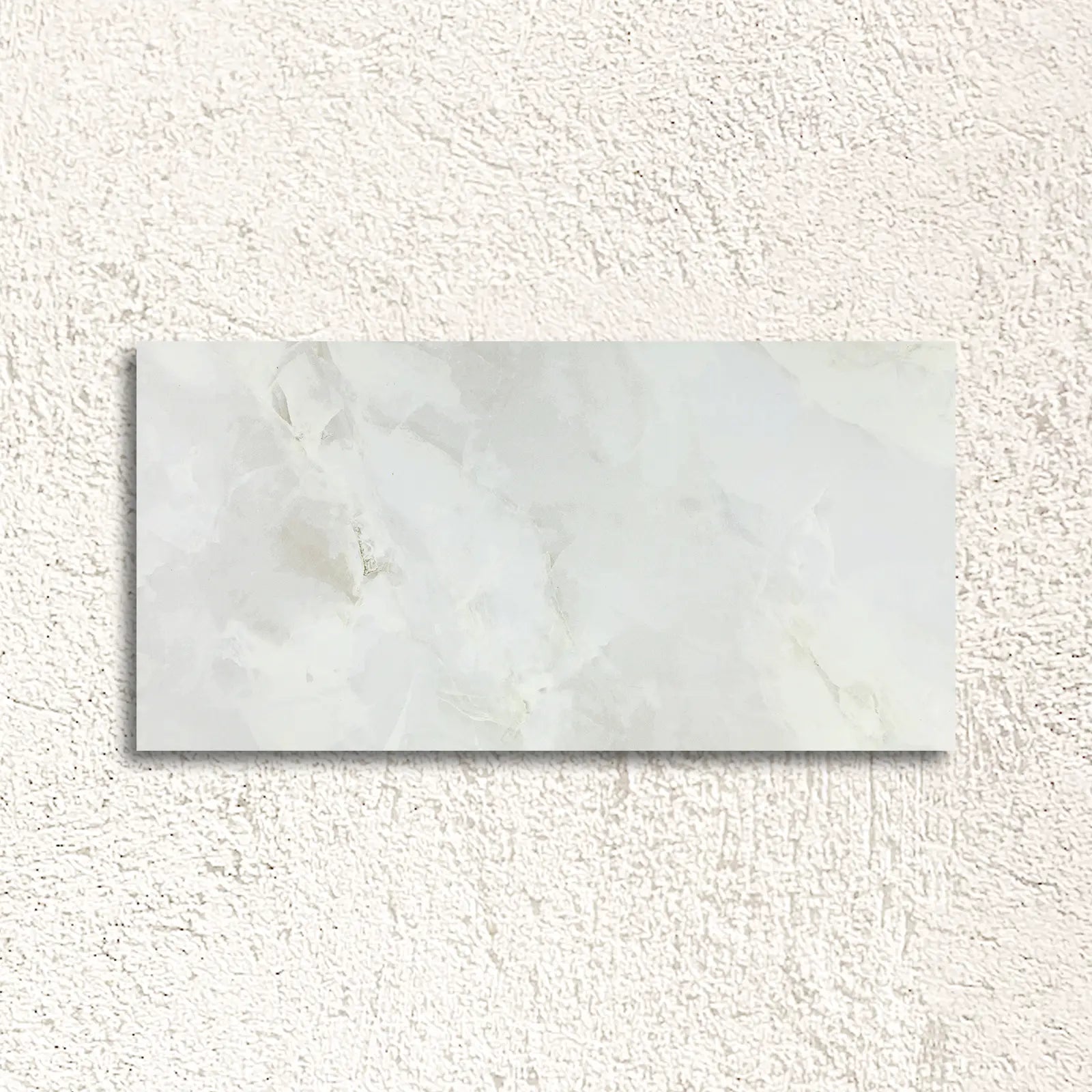 Tunis White Polished 60 x 120cm porcelain marble effect tile face