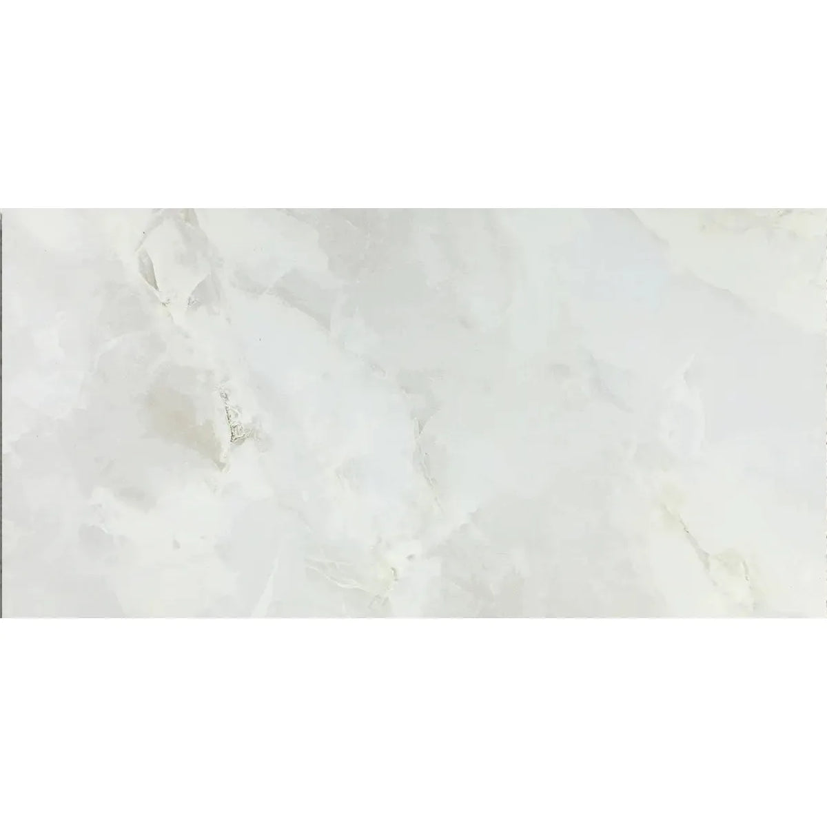 Tunis White Polished 60 x 120cm porcelain marble effect tile face
