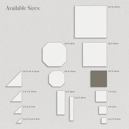 Winckelmans Unglazed Anthracite 10 x 10cm porcelain tile face