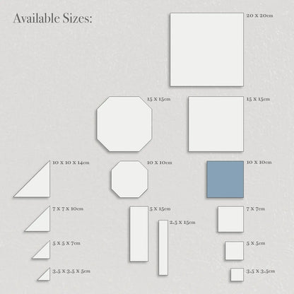 Winckelmans Unglazed Blue 10 x 10cm porcelain tile face