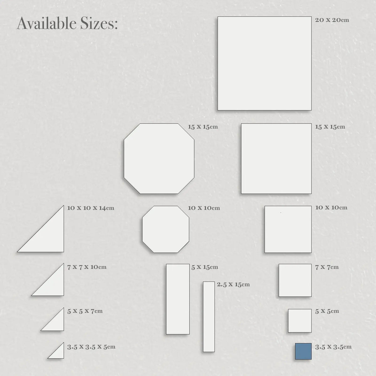 Winckelmans Unglazed Dark Blue 3.5 x 3.5cm Dot porcelain tile face