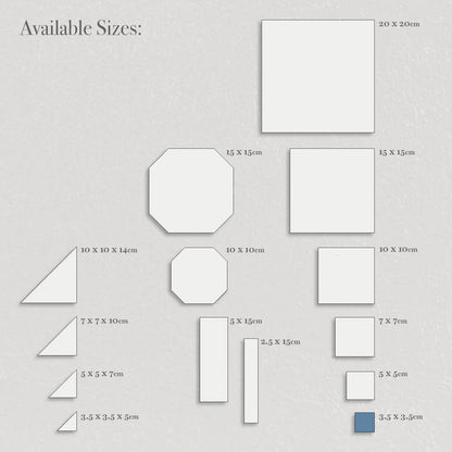 Winckelmans Unglazed Dark Blue 3.5 x 3.5cm Dot porcelain tile face