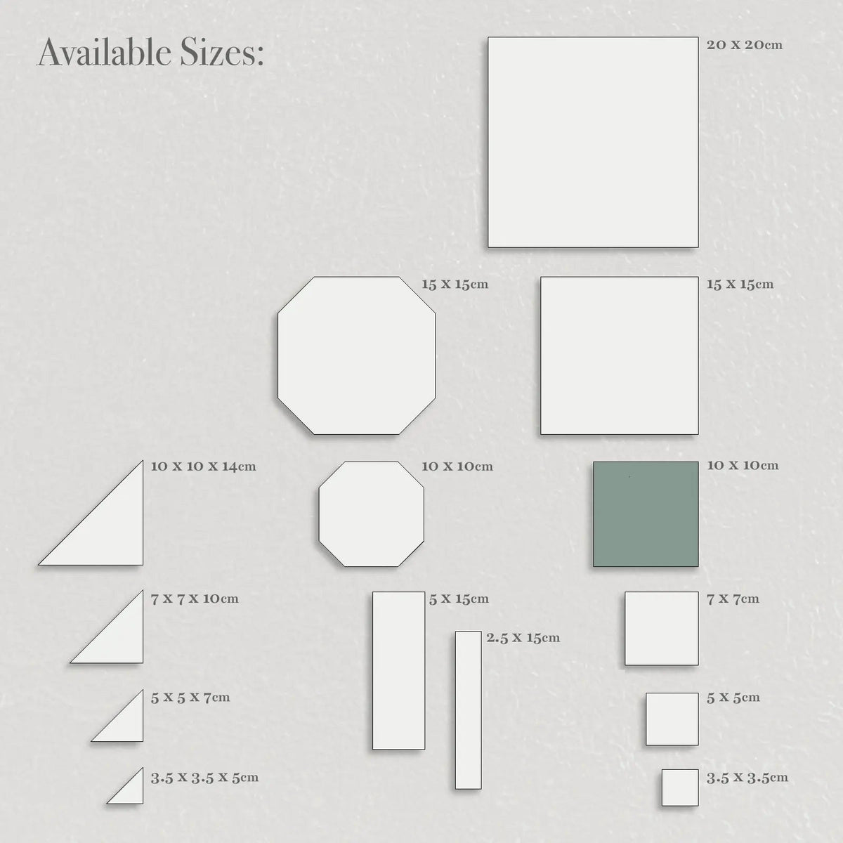 Winckelmans Unglazed Green 10 x 10cm porcelain tile face