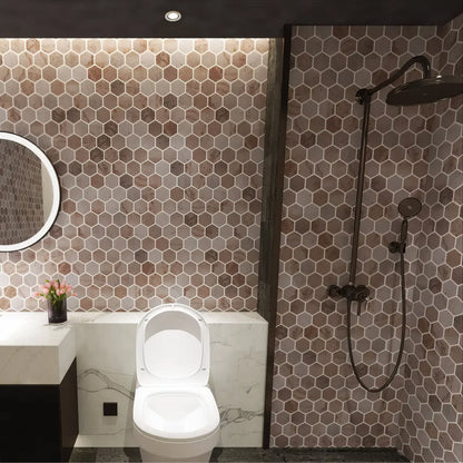 Valencia Tumbled Travertine Hexagon Mosaic Tile