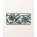 Victorian Style Carnation Border Blue - single tile packshot