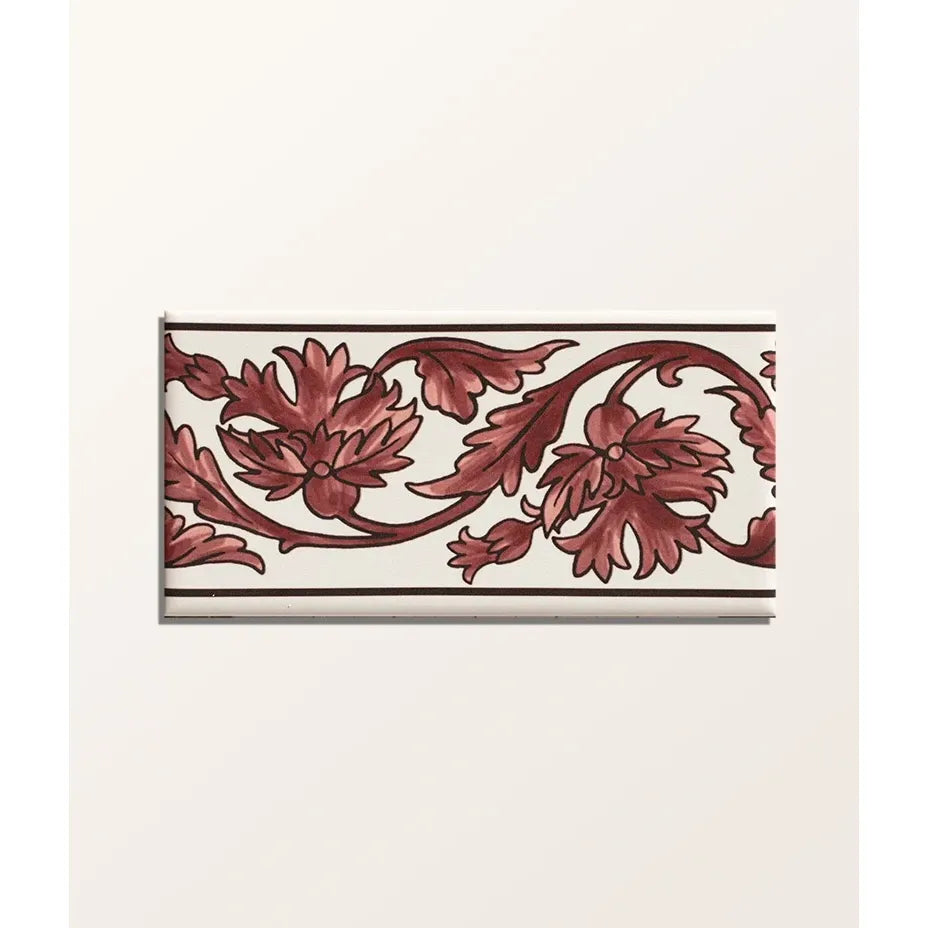 Victorian Style Carnation Border Rose - single tile packshot