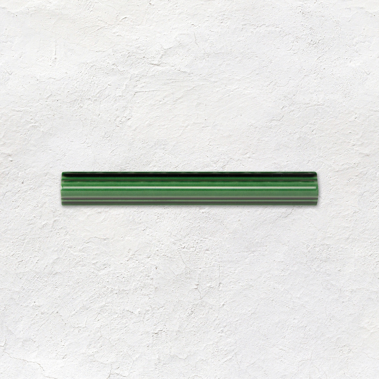 Victorian Green Astragal Moulding Ceramic Wall Tile 152x21mm