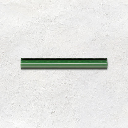 Victorian Green Astragal Moulding Ceramic Wall Tile 152x21mm