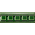 Victorian Green Dentil Moulding Ceramic Wall Tile 152x50mm