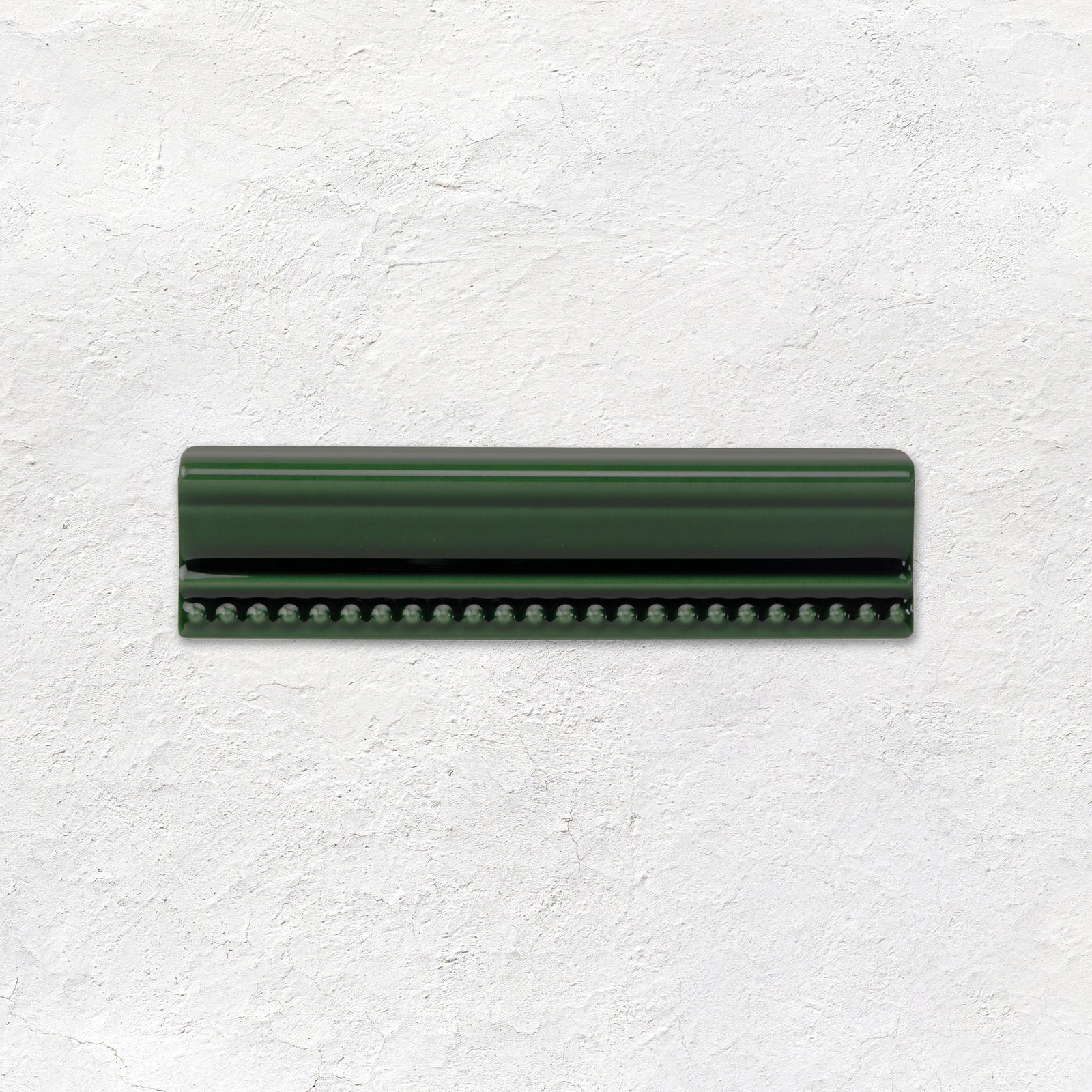 Victorian Green Hogarth Moulding Ceramic Wall Tile 152x38mm