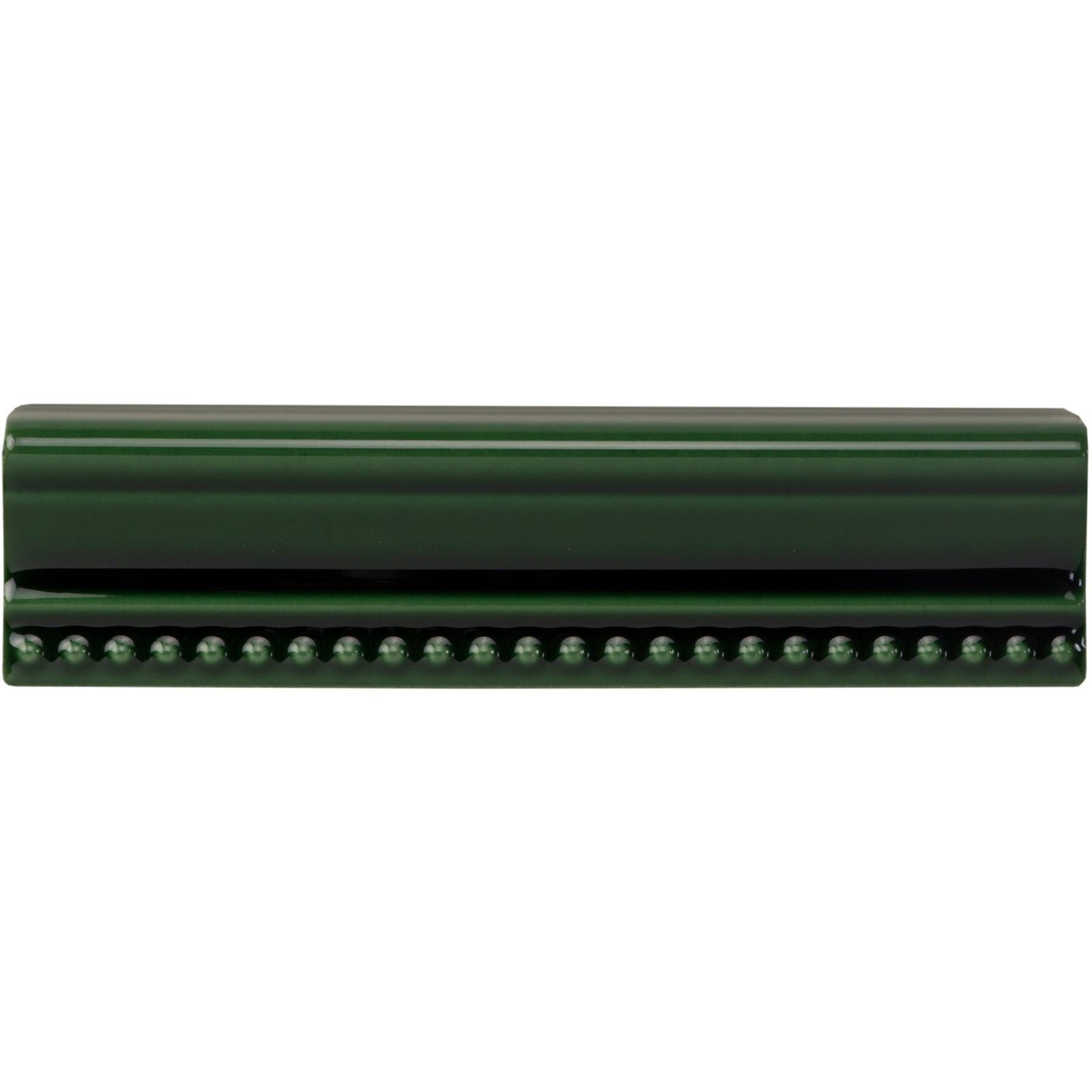Victorian Green Hogarth Moulding Ceramic Wall Tile 152x38mm