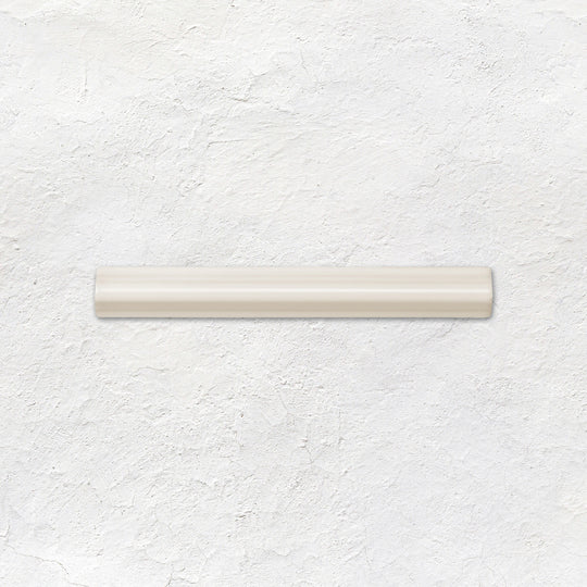 Vintage White Astragal Moulding Ceramic Wall Tile 152x21mm