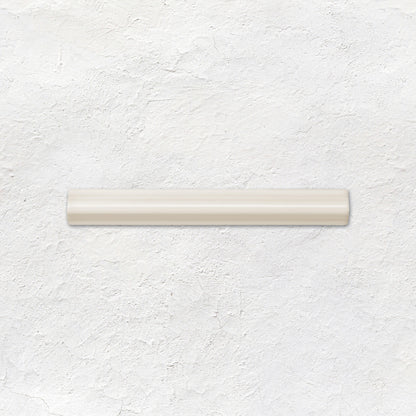Vintage White Astragal Moulding Ceramic Wall Tile 152x21mm