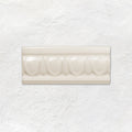Vintage White Egg & Dart Moulding Ceramic Wall Tile 152x65mm