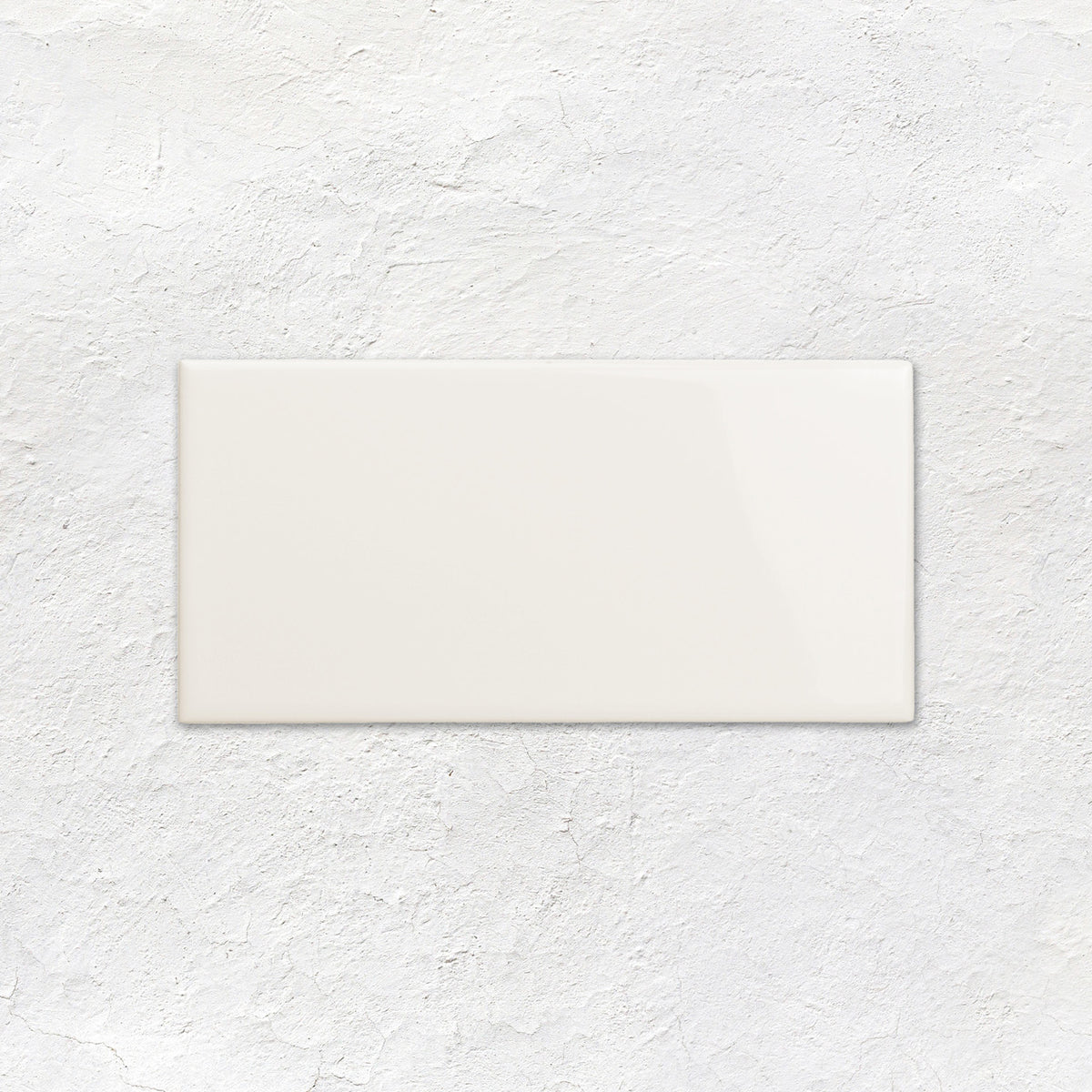 Vintage White Half Tile 152x76mm - Ceramic - Gloss