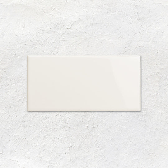 Vintage White Rounded Edge Long Ceramic Wall Tile