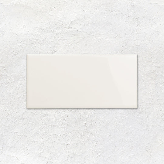 Vintage White Rounded Edge Short Ceramic Wall Tile