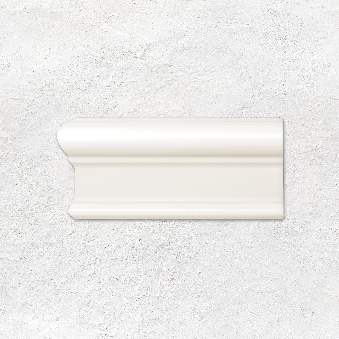 Vintage White Victoria Left Corner Ceramic Wall Tile - Gloss