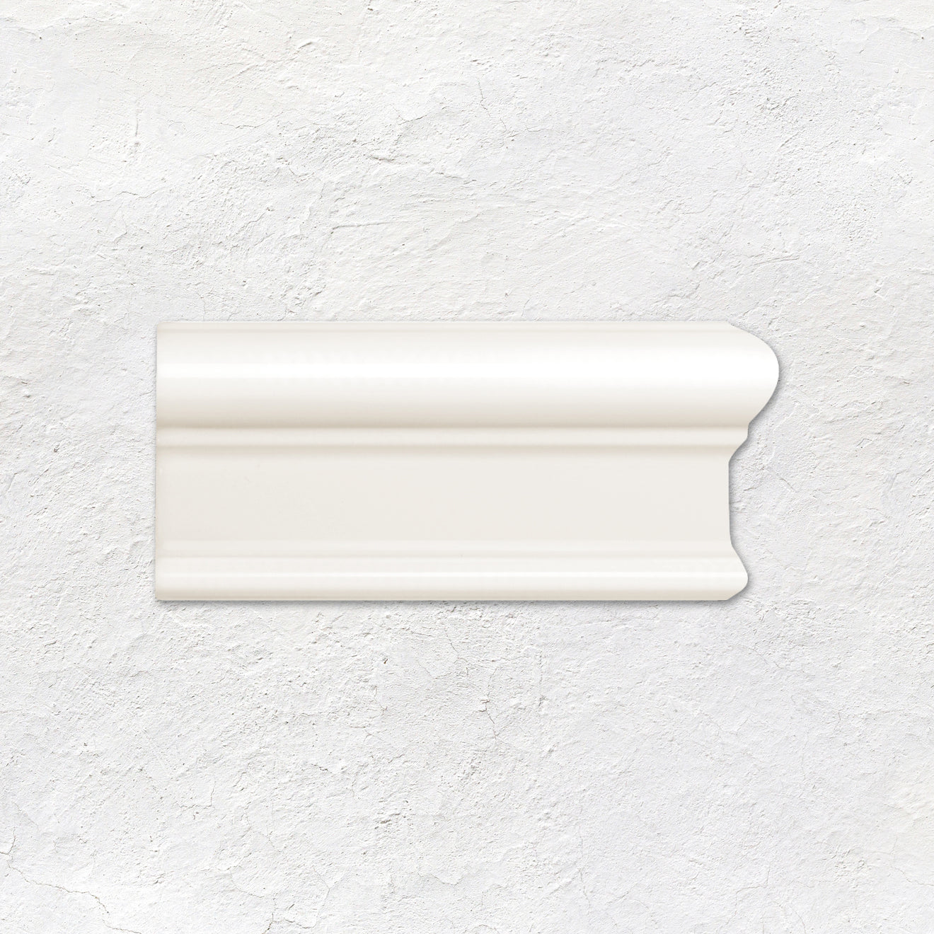 Vintage White Victoria Right Corner Ceramic Wall Tile - Gloss