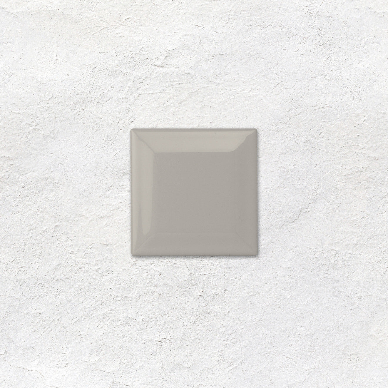 Westminster Grey Metro Bevelled Tile 75 x 75mm - Ceramic - Gloss