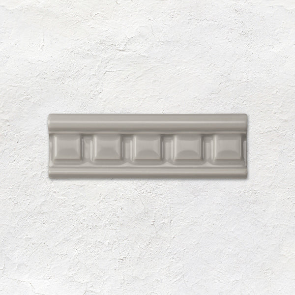Westminster Grey Dentil Moulding Ceramic Wall Tile 152x50mm
