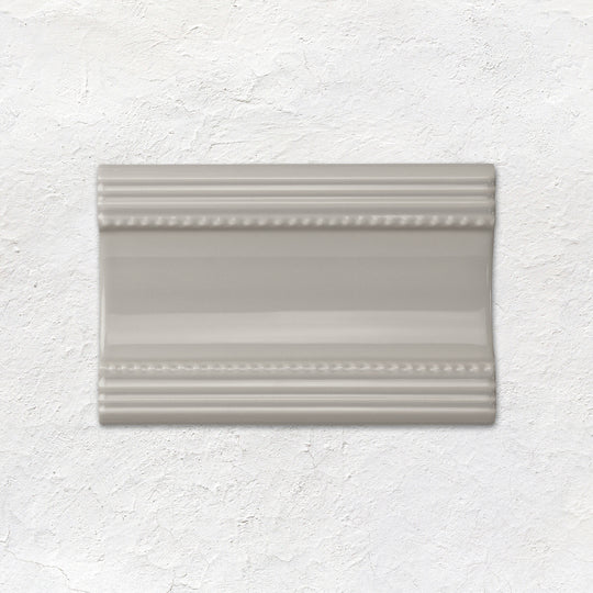 Westminster Grey Plain Cornice Ceramic Wall Tile 152x75mm