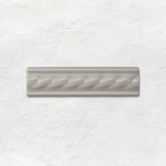 Westminster Grey Rope Moulding Ceramic Wall Tile 152x40mm - Gloss
