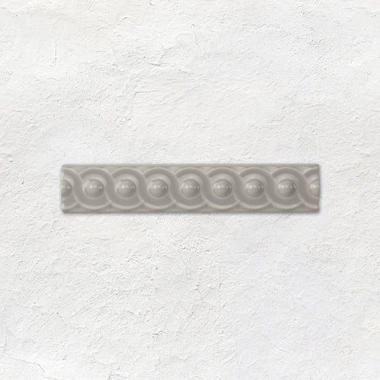 Westminster Grey Scroll Moulding Ceramic Wall Tile 152x29mm - Gloss