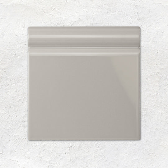 Westminster Grey Skirting Tile 152x152mm - Ceramic - Gloss