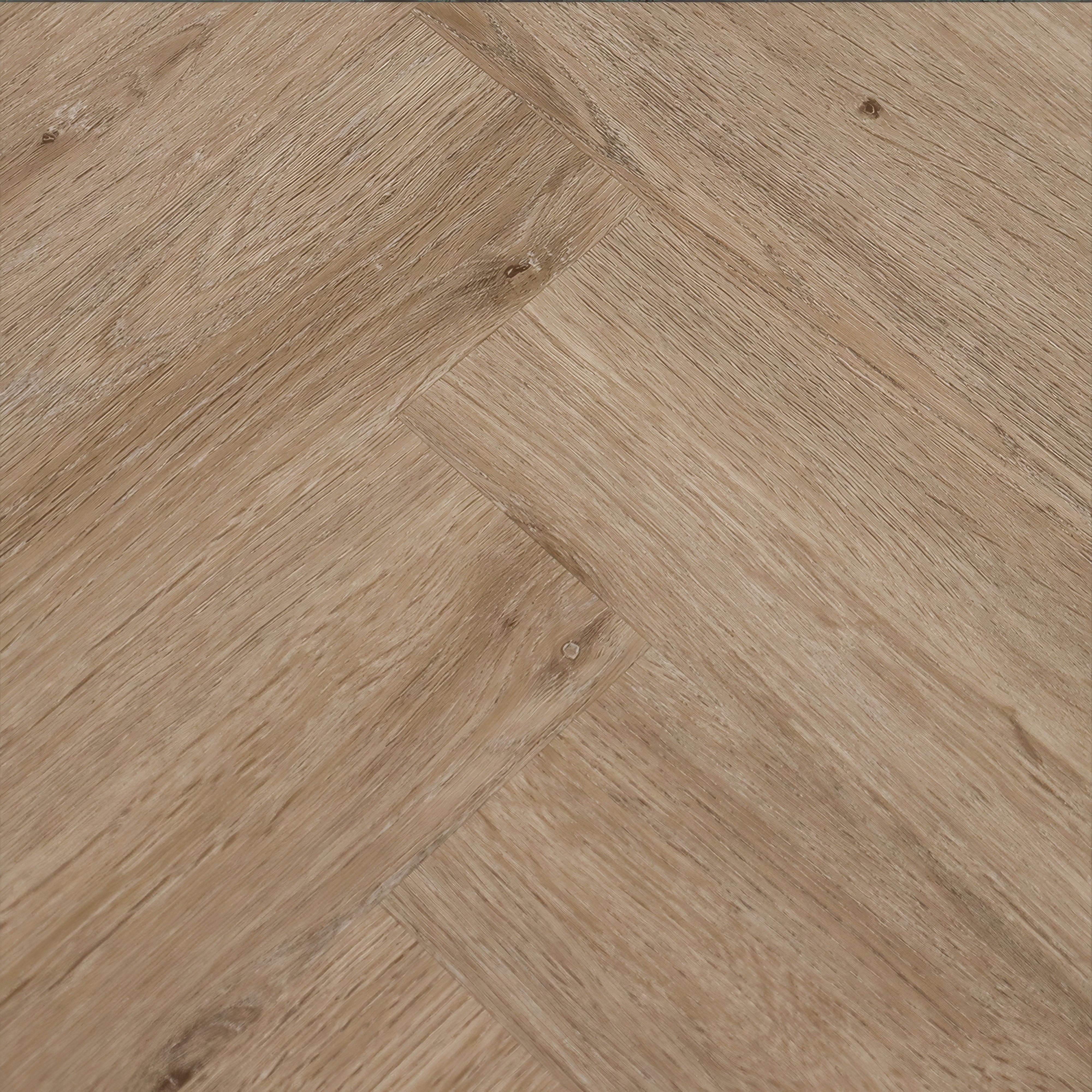 Close-up of Woodpecker Weymouth Almond Oak Herringbone Flooring 