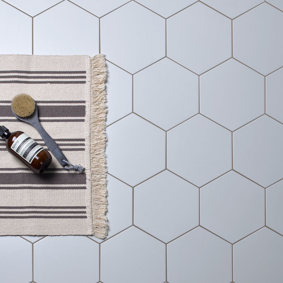 Ca'Pietra Resin-Cement Grout in Mink (No.45), a matt resin-cement tile grout shown as a cured colour swatch