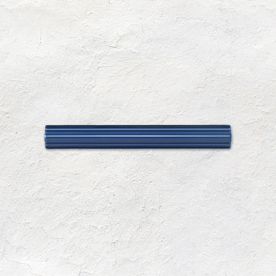 Windsor Blue Astragal Moulding Ceramic Wall Tile 152x21mm