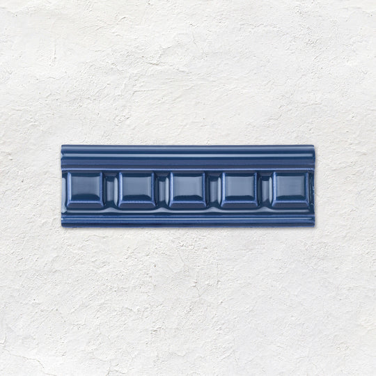 Windsor Blue Dentil Moulding Ceramic Wall Tile 152x50mm