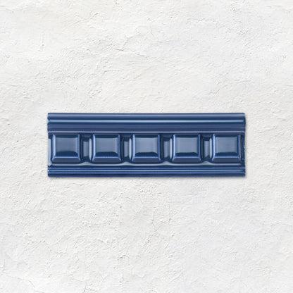 Windsor Blue Dentil Moulding Ceramic Wall Tile 152x50mm